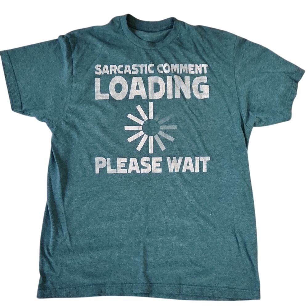 Hybrid Threads Men's LG Sarcastic Comment Loading Please Wait short slee…